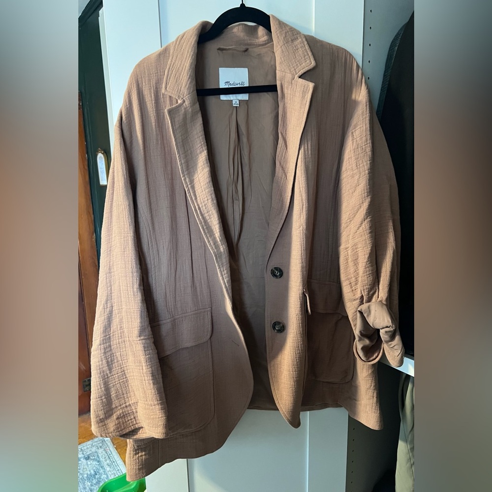 Madewell Relaxed Textured Tan Blazer